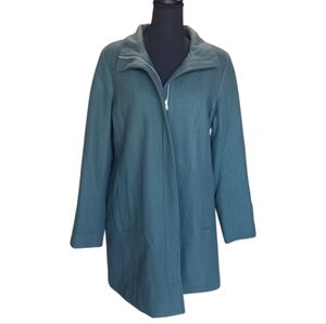 Lands End Primaloft Insulated Wool Blend Coat Mid Length